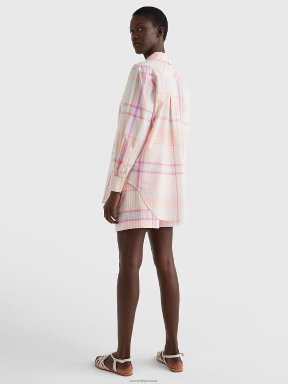 مدراس خفيفة / خوخ غروب الشمس Tommy Hilfiger قميص مدراس بنقش مربعات مريح 446442407