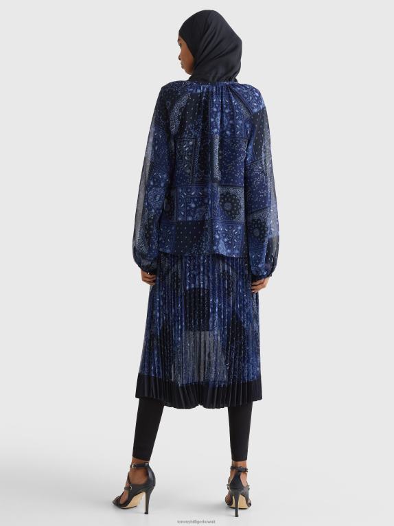 باندانا مرقعة/سماء الصحراء Tommy Hilfiger بلوزة بقصة مريحة وطبعة بيزلي 446442413