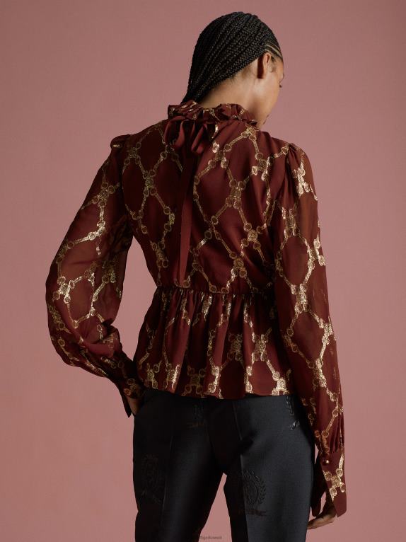 روج Tommy Hilfiger مجموعة بلوزة بيبلوم من الحرير 446442418