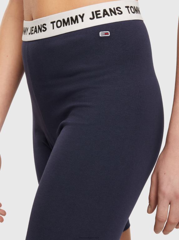 البحرية الشفق Tommy Hilfiger شورت دورة حزام الخصر الشعار 446442430