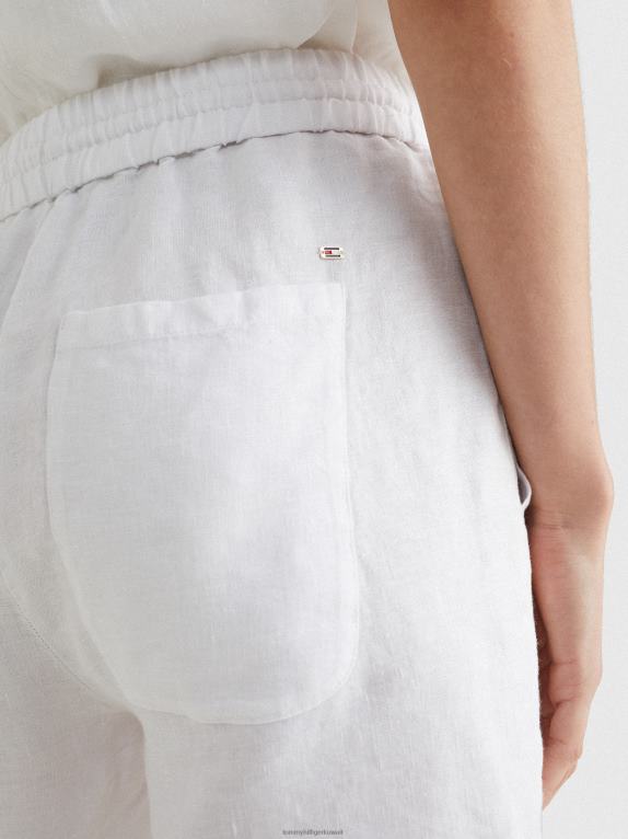 أبيض Tommy Hilfiger قصير من الكتان مريح 446442434