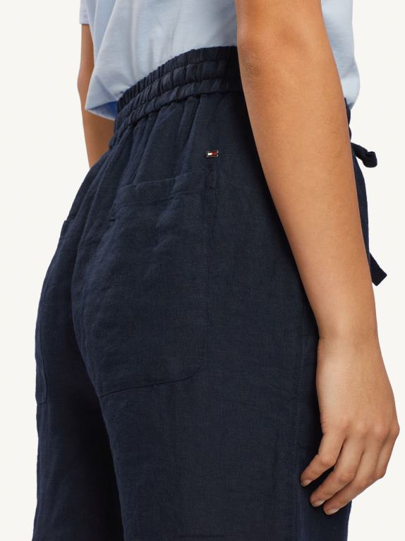 سماء الصحراء Tommy Hilfiger قصير من الكتان مريح 446442436