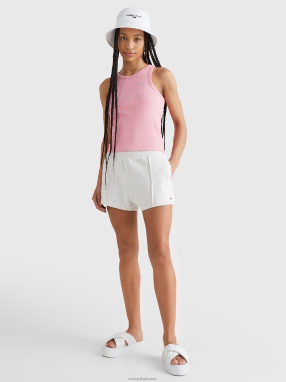 هيذر رمادي فضي Tommy Hilfiger شورت من القطن العضوي الأساسي 446442446