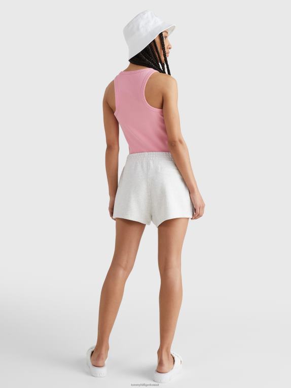 هيذر رمادي فضي Tommy Hilfiger شورت من القطن العضوي الأساسي 446442446
