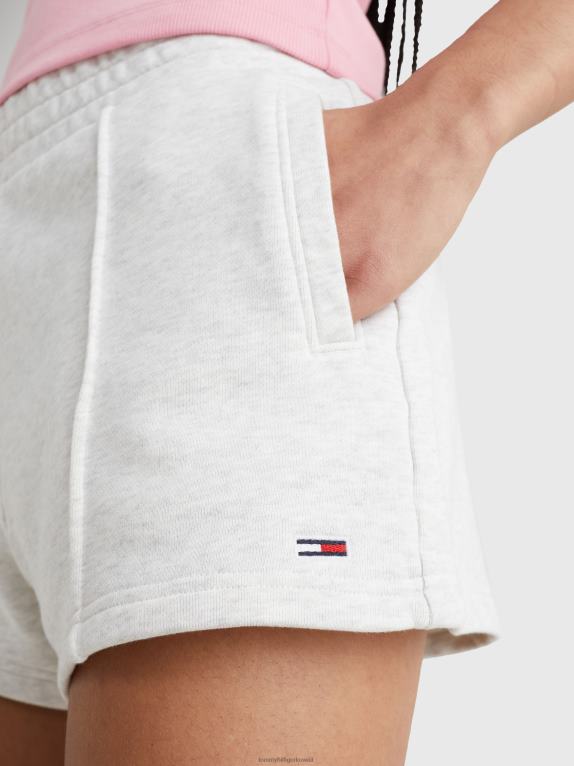 هيذر رمادي فضي Tommy Hilfiger شورت من القطن العضوي الأساسي 446442446