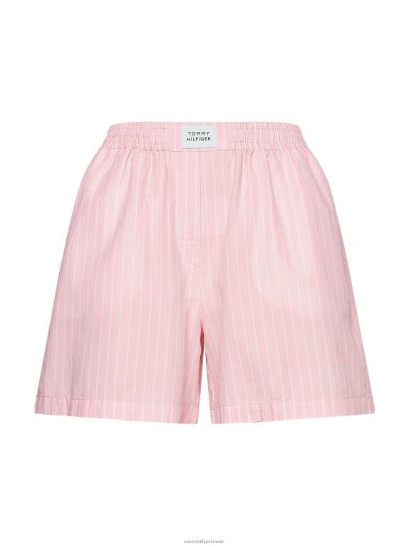 شريط أكسفورد/أبيض/وردي فاتح Tommy Hilfiger سراويل الملاكم المريحة المخططة 446442455