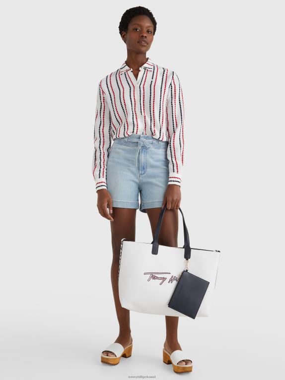 الدنيم Tommy Hilfiger شورت بحزام مرتفع 446442460