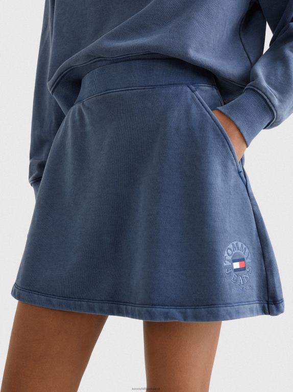 البحرية الشفق Tommy Hilfiger تنورة عرق مطرزة بشعار الماركة 446442474