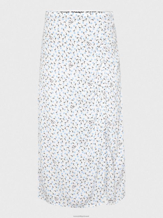 طباعة زهور الجزيرة Tommy Hilfiger تنورة ميدي بفتحة وطبعة ديتسي 446442480