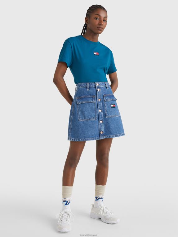 وسط الدنيم Tommy Hilfiger تنورة صغيرة شارة 446442487