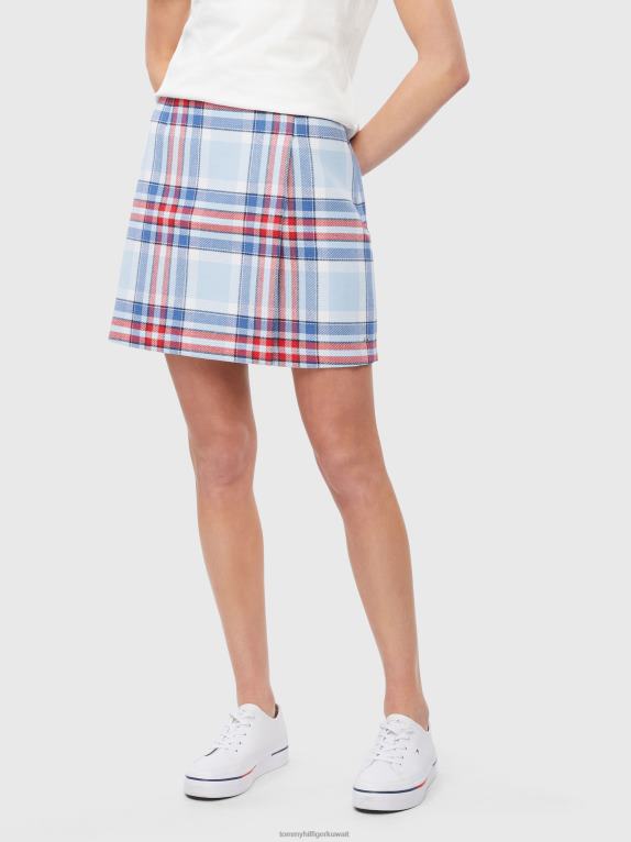 أزرق منقوش كبير Tommy Hilfiger تنورة ملفوفة كاروهات 446442495