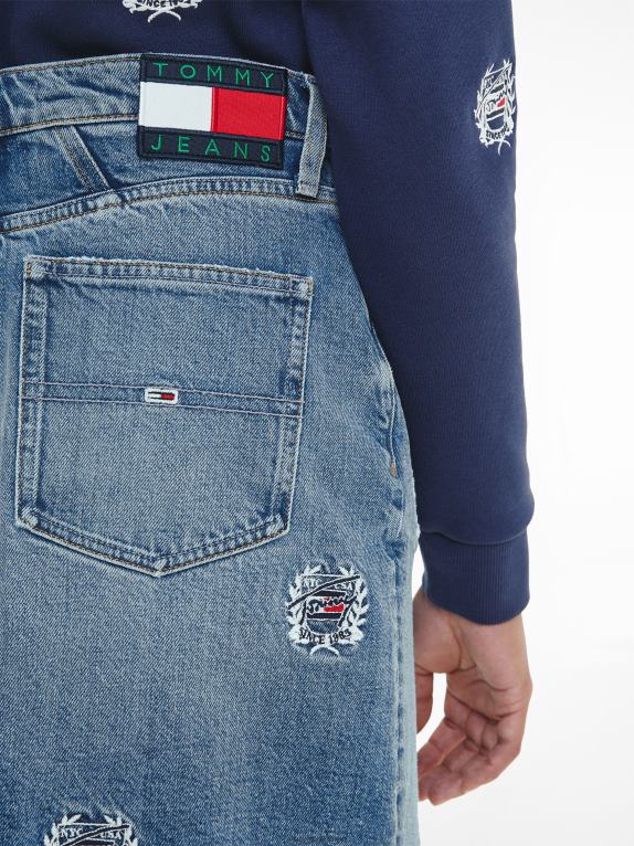 وسط الدنيم Tommy Hilfiger تنورة أمي الدنيم 446442502