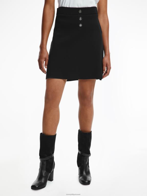 أسود Tommy Hilfiger تنورة قصيرة تناسب العادية 446442503