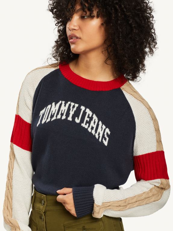 قرمزي عميق/متعدد Tommy Hilfiger سترة شعار متعددة الألوان 446442524