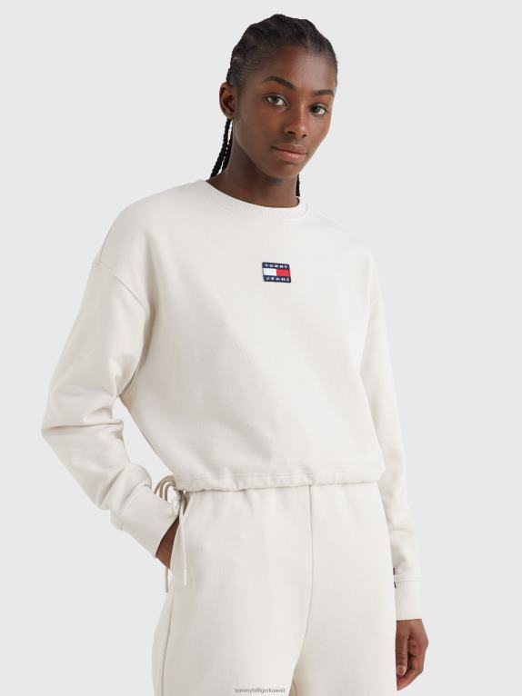 البيج الحجري Tommy Hilfiger سترة قصيرة برباط شارة 446442526