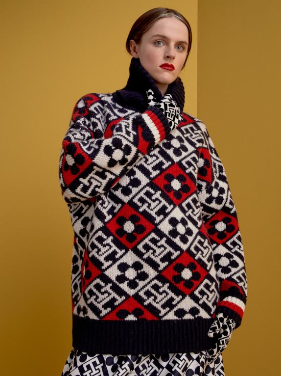 أزرق Tommy Hilfiger كنزة مونوغرام من ريتشارد كوين 446442529