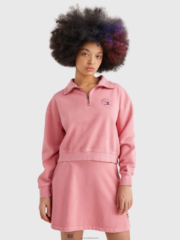 وردة الحديقة Tommy Hilfiger سويت شيرت بسحاب ربع مريح 446442548