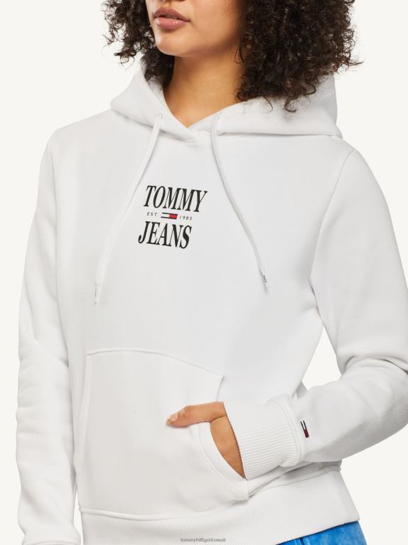 أبيض Tommy Hilfiger هوديي الشعار الأساسي 446442551