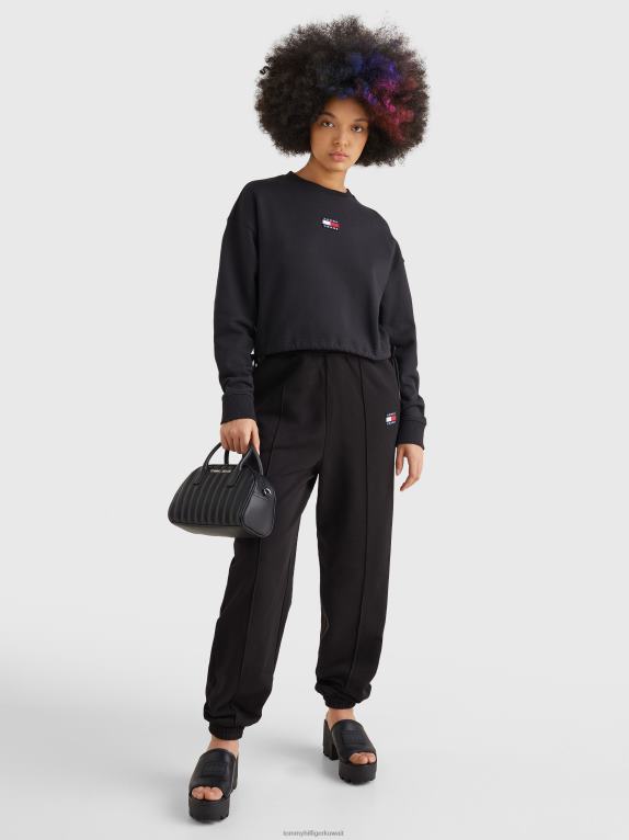 أسود Tommy Hilfiger سترة قصيرة برباط شارة 446442554