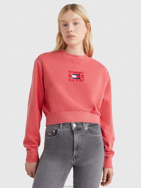 قرمزي عميق Tommy Hilfiger سويت شيرت بشعار الماركة 446442577