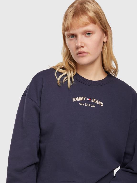 البحرية الشفق Tommy Hilfiger رقبة دائرية بشعار مريح وخالي من الزمن 446442588