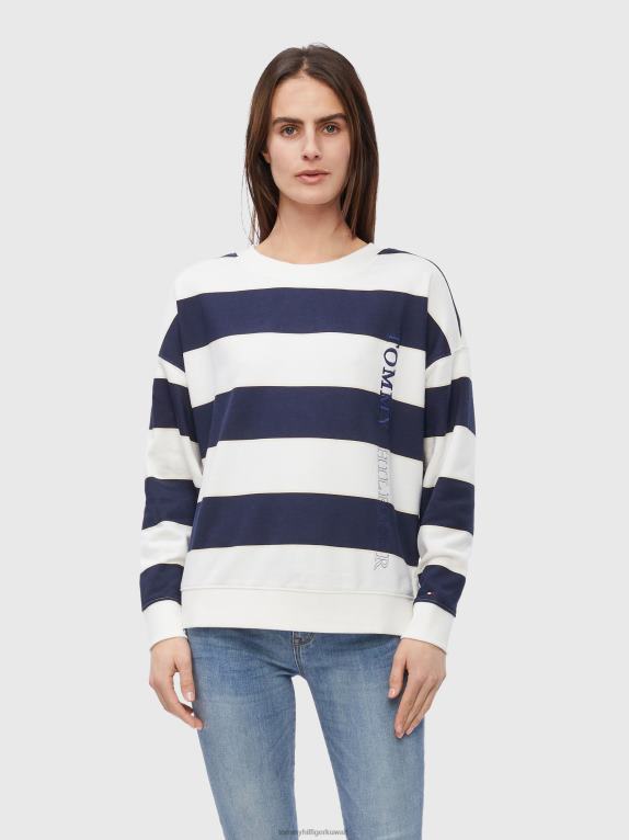 شريط الرجبي أفقي/سماء صحراوية إكرو Tommy Hilfiger الرجبي البلوز مفتوحة 446442596