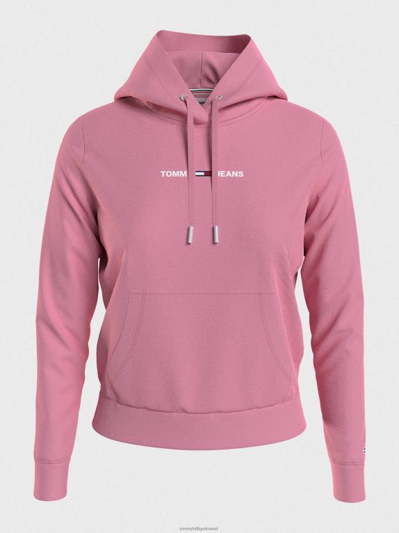 الوردي الطازج Tommy Hilfiger هوديي بشعار خطي 446442610