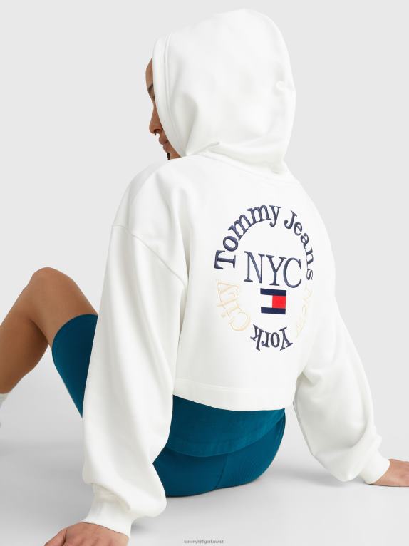 بيج فاتح Tommy Hilfiger هودي بشعار الماركة الخالد 446442611