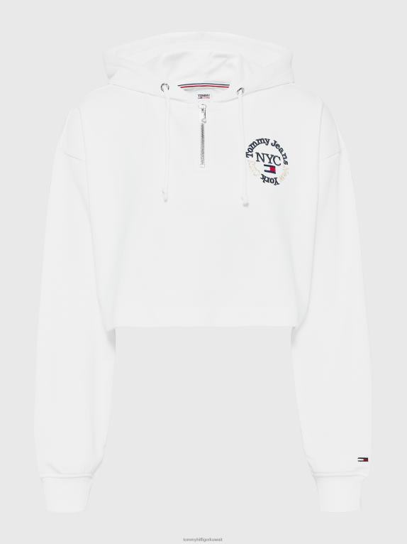 بيج فاتح Tommy Hilfiger هودي بشعار الماركة الخالد 446442611