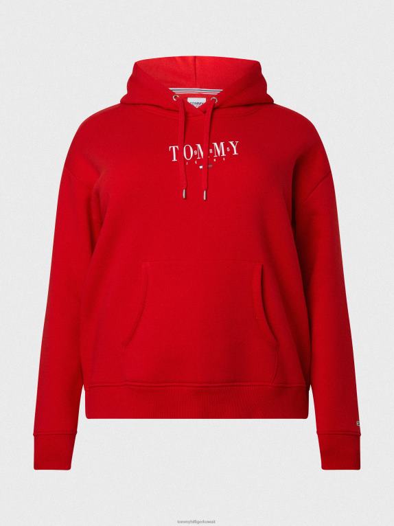قرمزي عميق Tommy Hilfiger هوديي منحنى أساسي 446442614