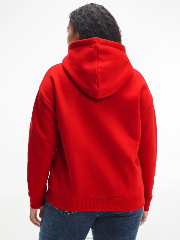 قرمزي عميق Tommy Hilfiger هوديي منحنى أساسي 446442614