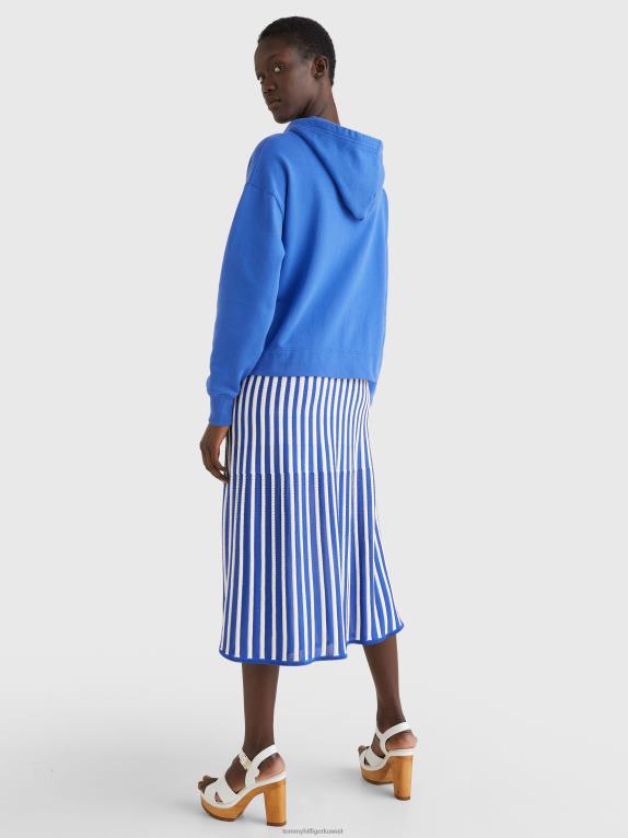 فيرونا الأزرق Tommy Hilfiger هودي بقصّة مريحة وأبليكة مونوغرام 446442626