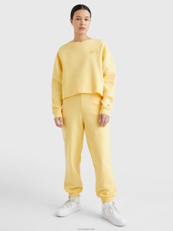 سولي Tommy Hilfiger سويت شيرت قصير بشعار الماركة معاد تدويره 446442636