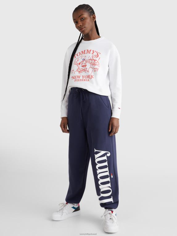 أبيض Tommy Hilfiger سترة بطبعة بيتزا مربعة 446442639