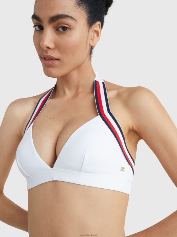 أبيض Tommy Hilfiger بيكيني علوي مثلث ثابت 446442677