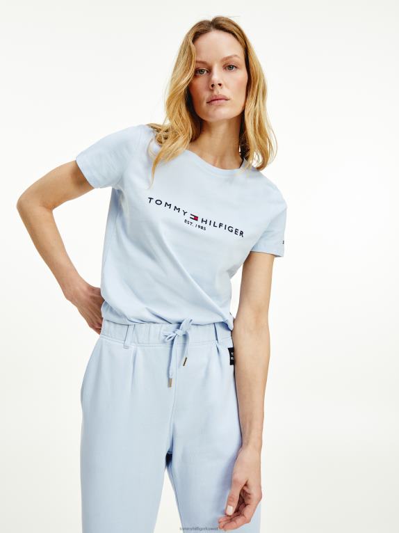 أزرق منسم Tommy Hilfiger تيشيرت أساسي برقبة دائرية وشعار 446442706