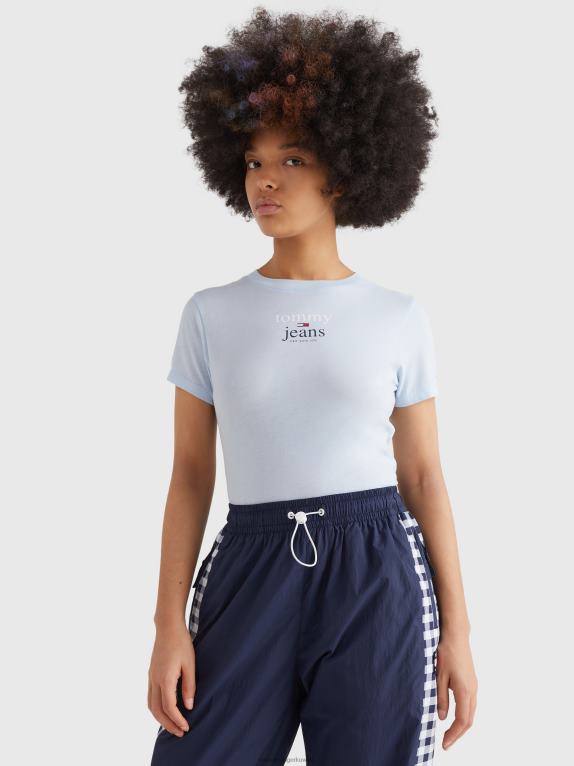 سماء شامبراي Tommy Hilfiger تيشيرت بشعار أساسي 446442725