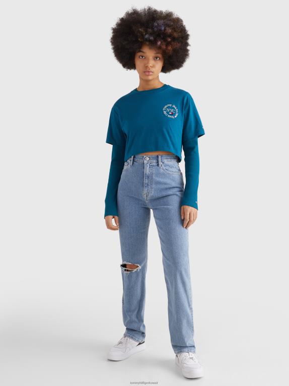 بنزين Tommy Hilfiger تيشيرت قصير بشعار الدائرة الخلفية 446442735