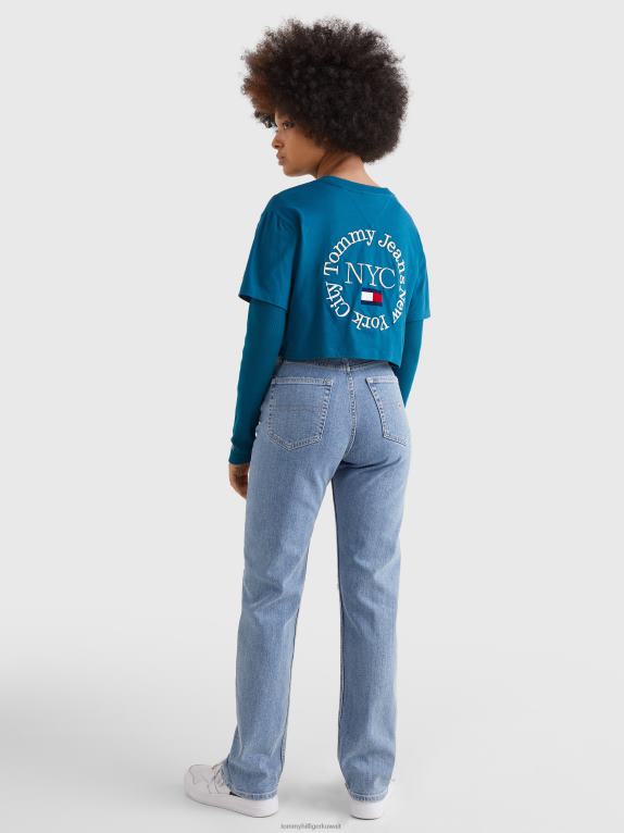 بنزين Tommy Hilfiger تيشيرت قصير بشعار الدائرة الخلفية 446442735