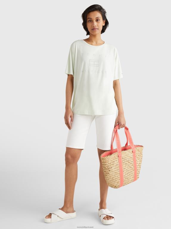 لهجة خضراء Tommy Hilfiger تي شيرت مريح بشعار الإرهاق 446442738