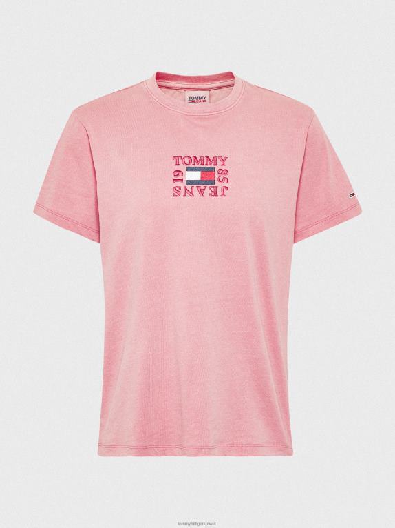 وردة الحديقة Tommy Hilfiger تيشيرت بشعار الماركة وقصة مريحة 446442748