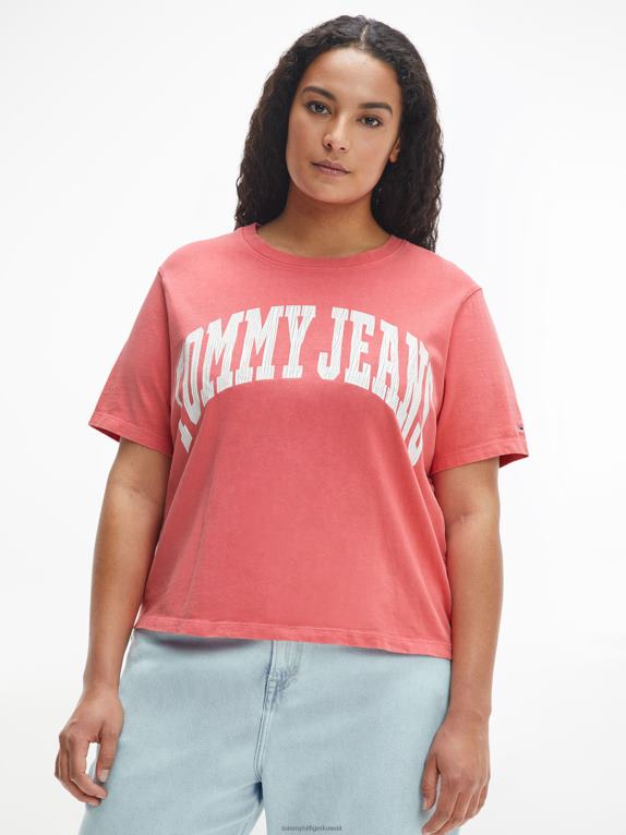 وردة الحديقة Tommy Hilfiger منحنى اقتصاص تي شيرت المتضخم 446442750