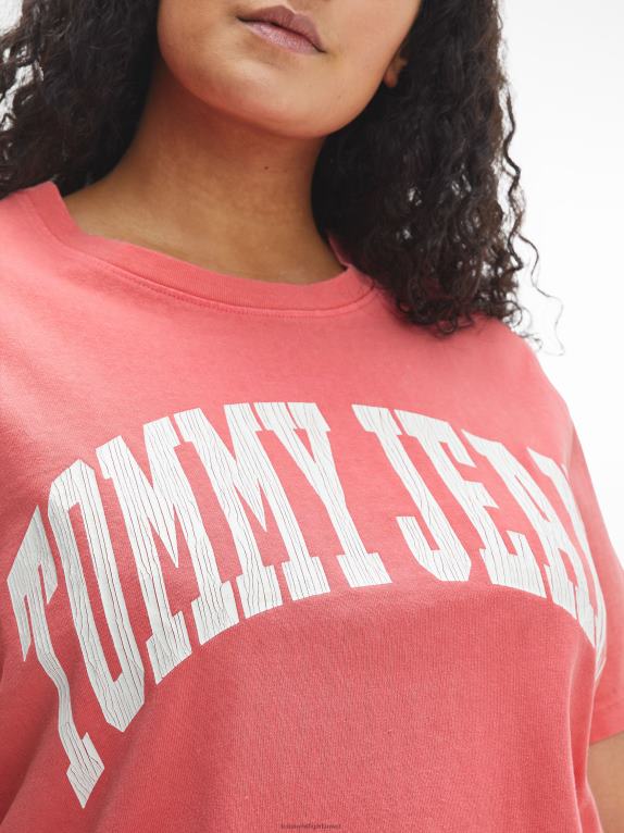 وردة الحديقة Tommy Hilfiger منحنى اقتصاص تي شيرت المتضخم 446442750