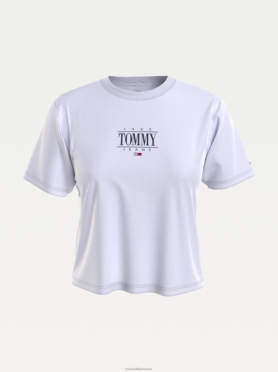 أبيض Tommy Hilfiger تيشيرت بشعار الماركة 446442761
