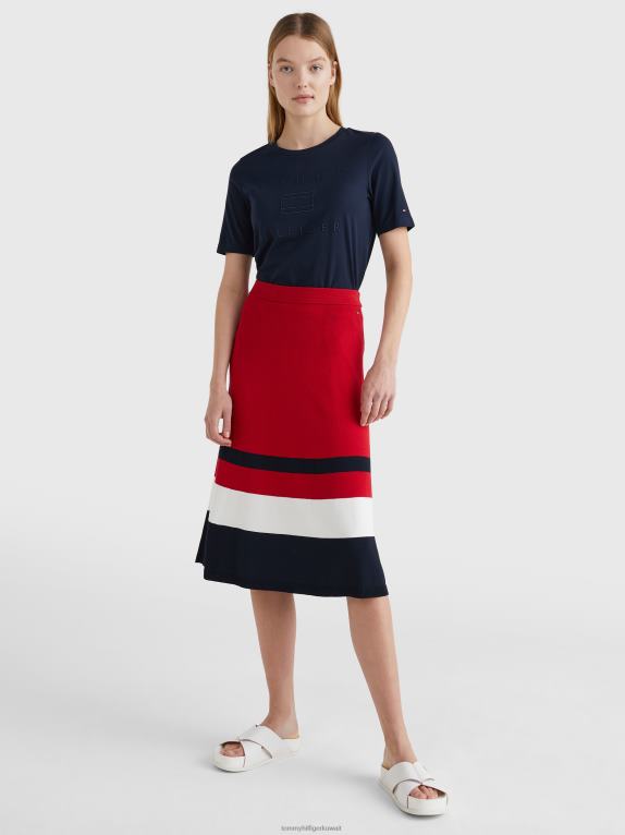 سماء الصحراء Tommy Hilfiger تي شيرت العلم المعدني 446442763