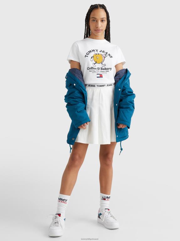 أبيض Tommy Hilfiger تي شيرت بطباعة الخبز 446442773