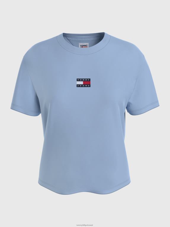 سماء شامبراي Tommy Hilfiger تيشيرت برقبة دائرية وشارة 446442786