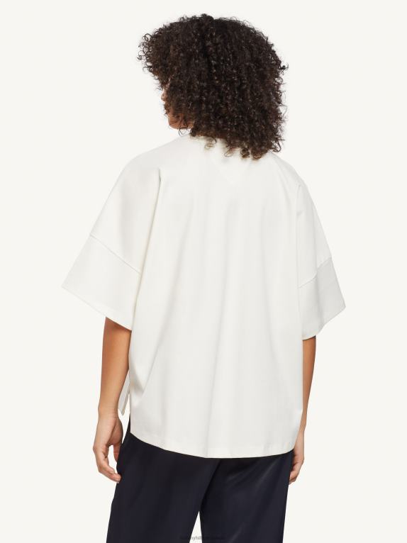 عاج Tommy Hilfiger تي شيرت بتطريز قمة مريح 446442792