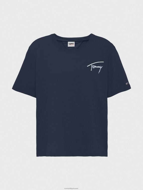 البحرية الشفق Tommy Hilfiger تي شيرت بتوقيع منحنى 446442796