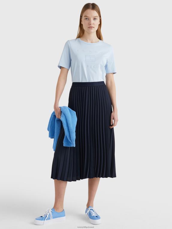 أزرق منسم Tommy Hilfiger تي شيرت العلم المعدني 446442809